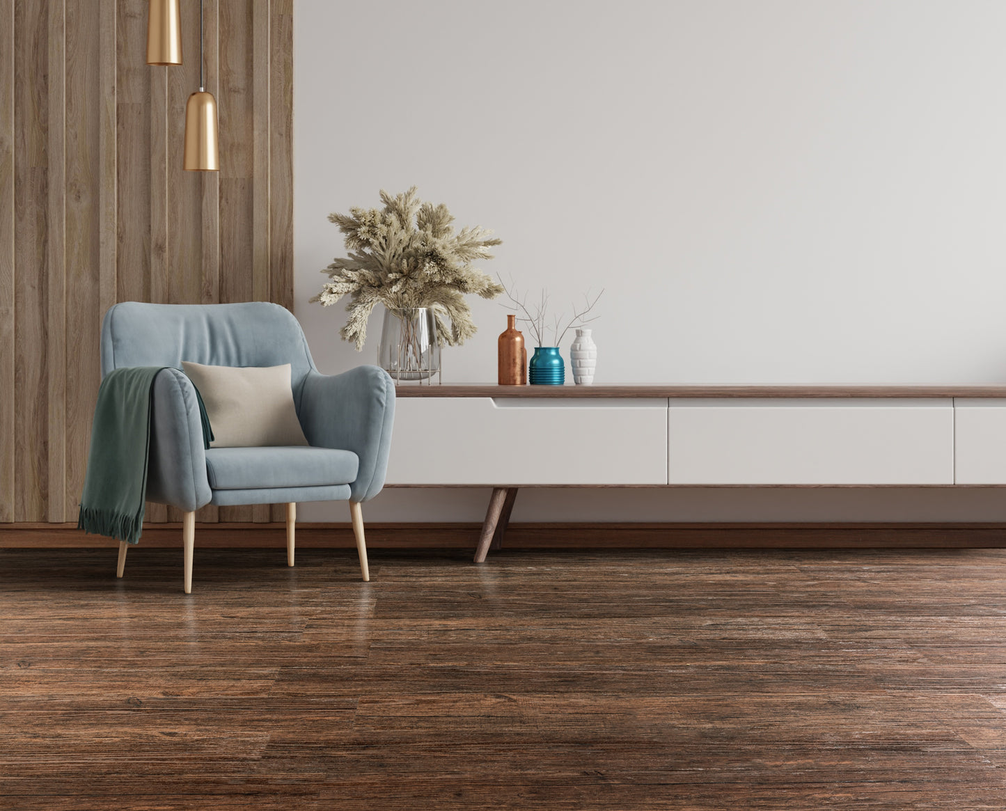 5m² Self Adhesive Floor Planks - Dark Brown