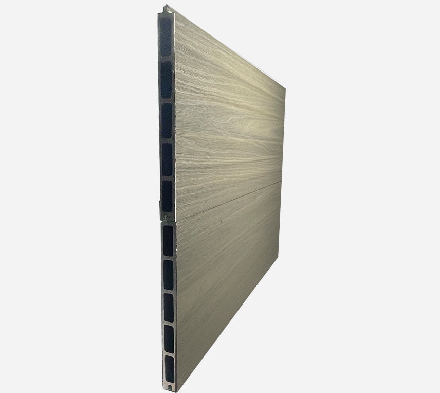 6ft(H) Composite Fencing Kit With Post - Woodgrain Finish Greige