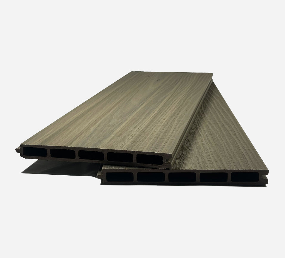 6ft(H) Composite Fencing Kit With Post - Woodgrain Finish Greige