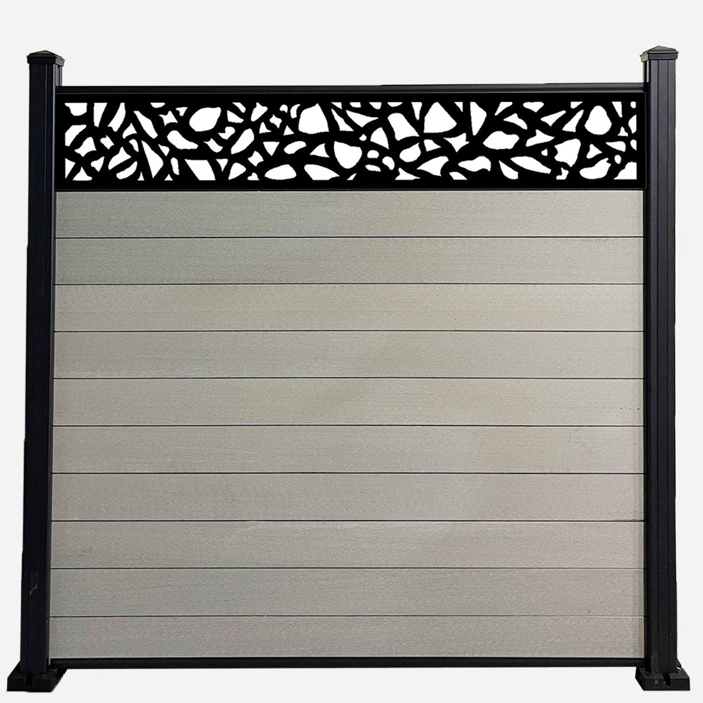 1.8m Fencing Top Screen in Black - 300mm (W) Pebble