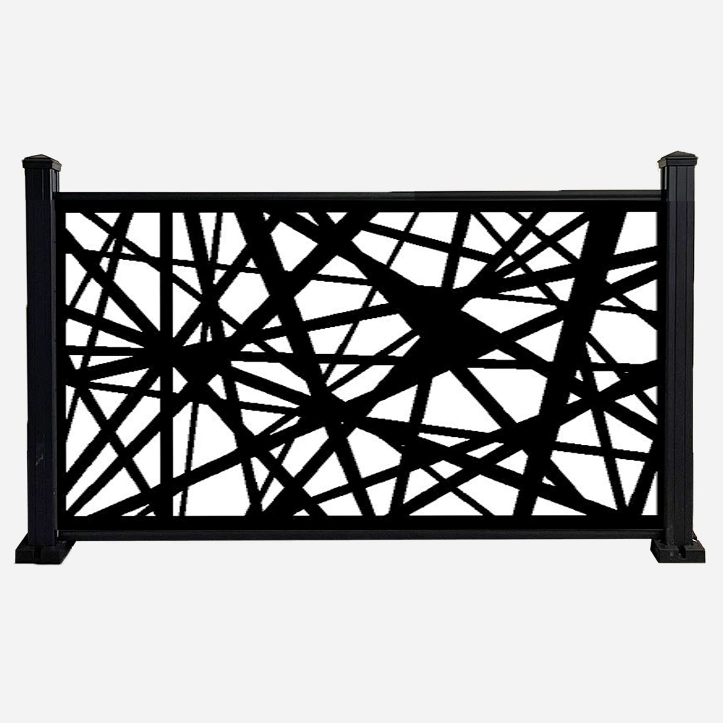 1.8m Fencing Top Screen in Black - 900mm (W) Laser