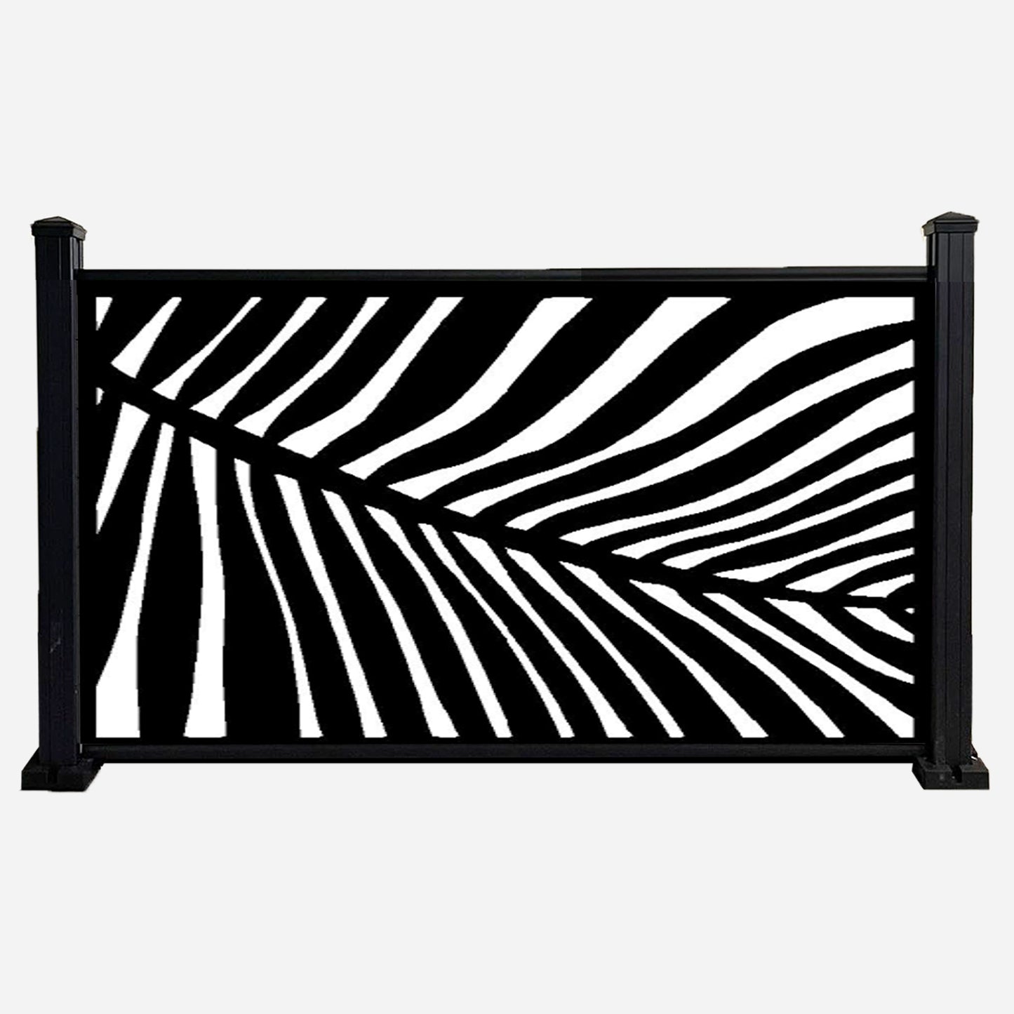 1.8m Fencing Top Screen in Black - 900mm (W) Palm