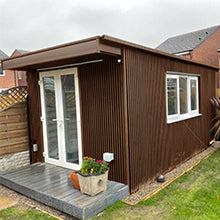 2.9m Exterior Slat Cladding Boards - Dark Brown