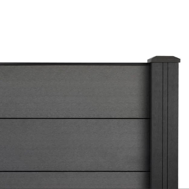5ft(H) Composite Fencing Kit With Post - Smooth Finish Dark Grey