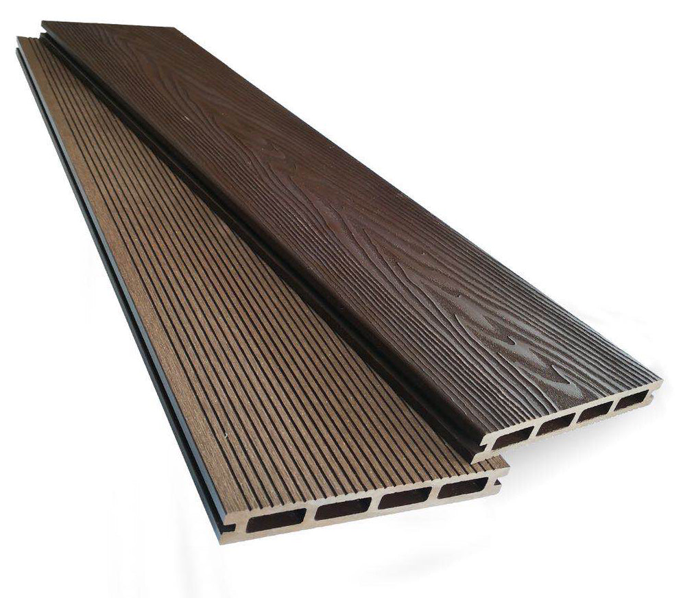 2.9m Composite Decking Boards - Dark Brown