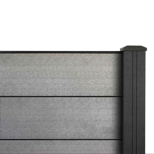 4ft(H) Composite Fencing Kit With Post - Smooth Finish Light Grey