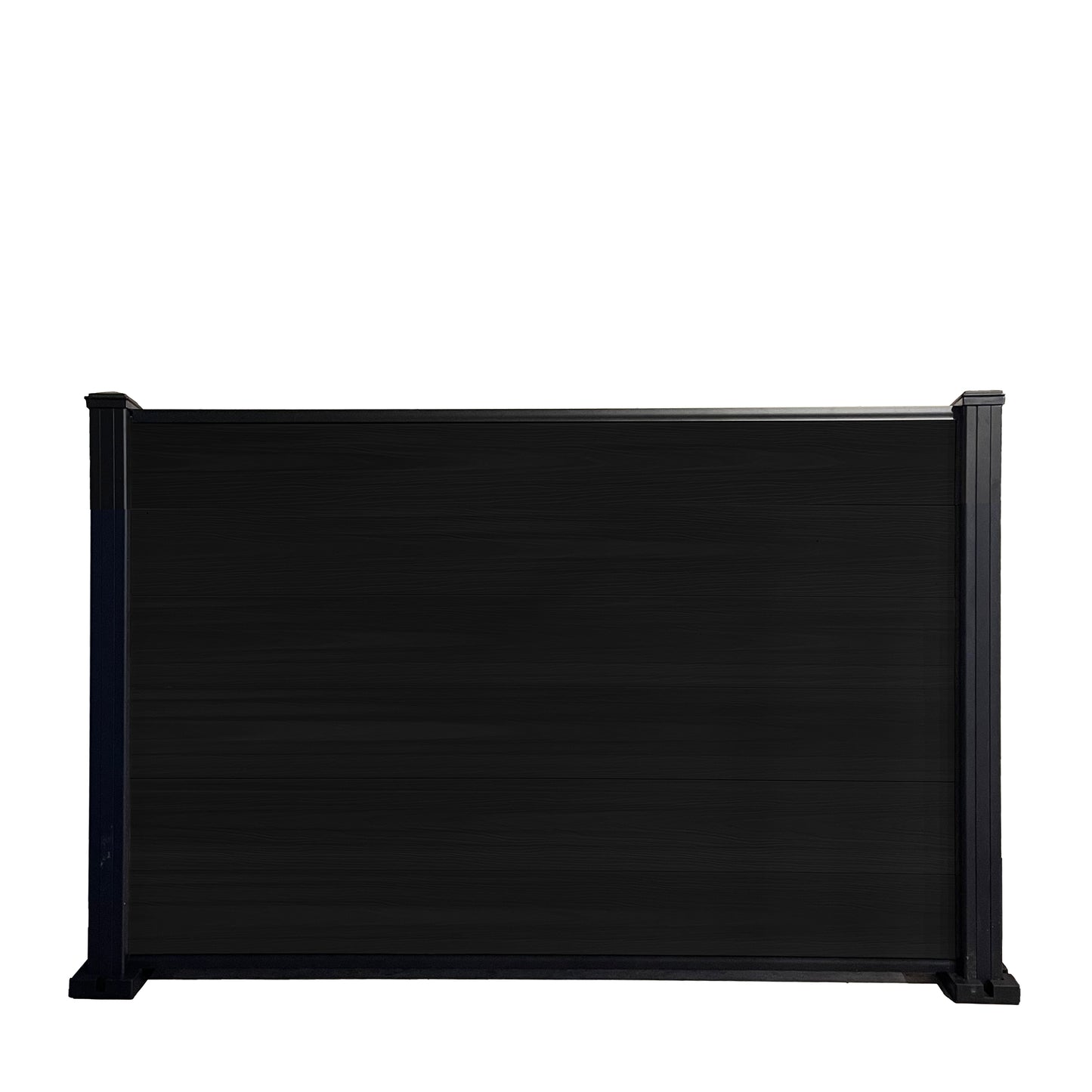 4ft(H) Composite Fencing Kit With Post - Woodgrain Finish Charcoal Black