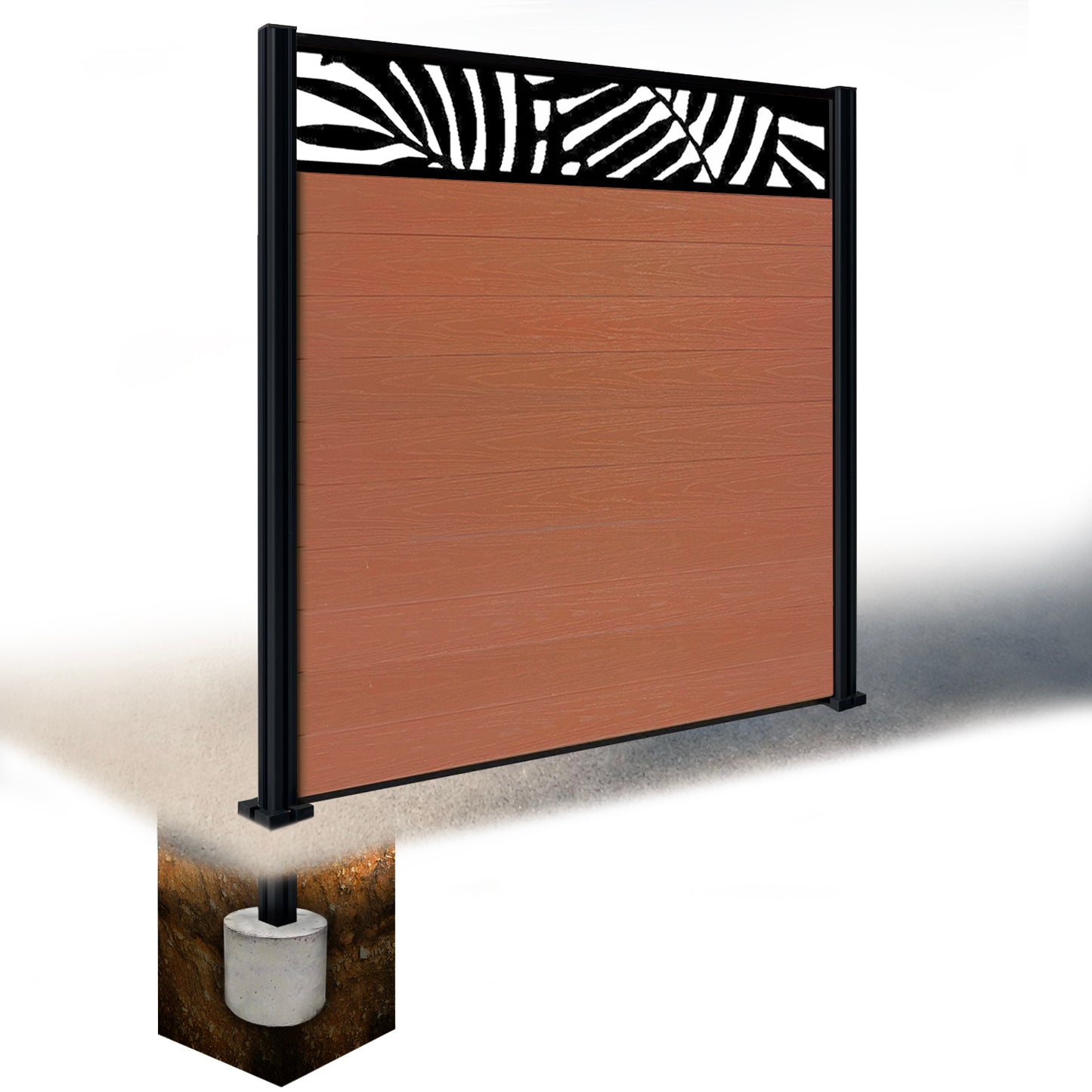 Composite Fence Kit - with Leafy Trellis