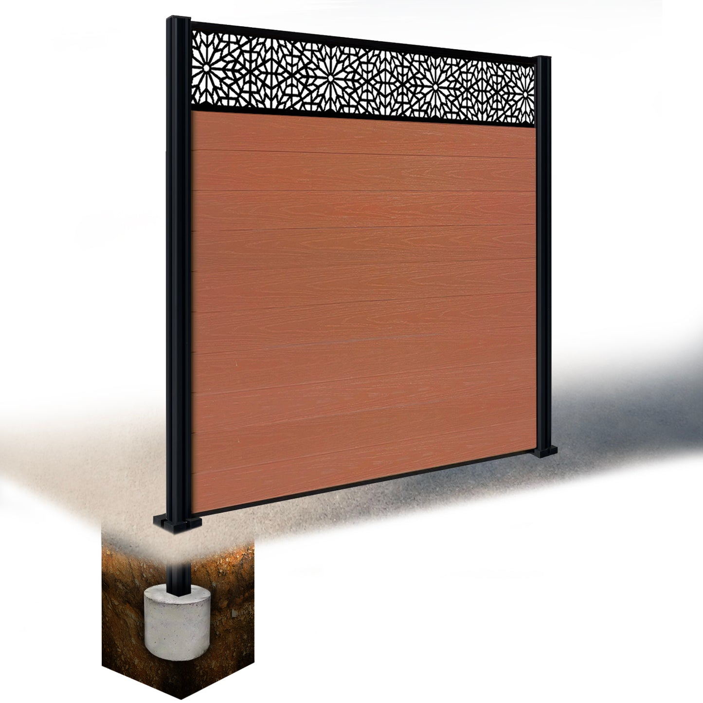 Composite Fence Kit - with Morocco Trellis