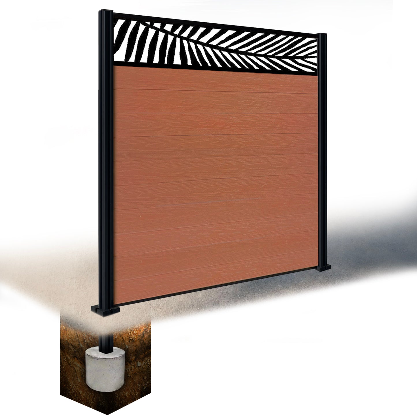 Composite Fence Kit - with Palm Trellis