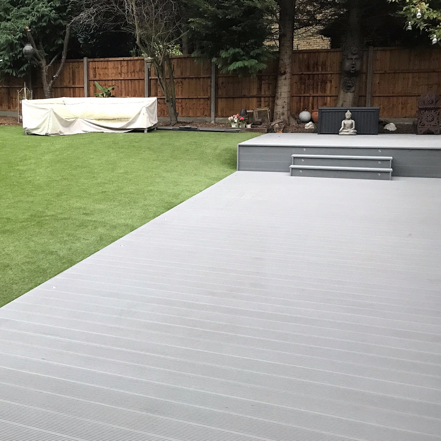 3.6m Composite Decking Boards - Light Grey
