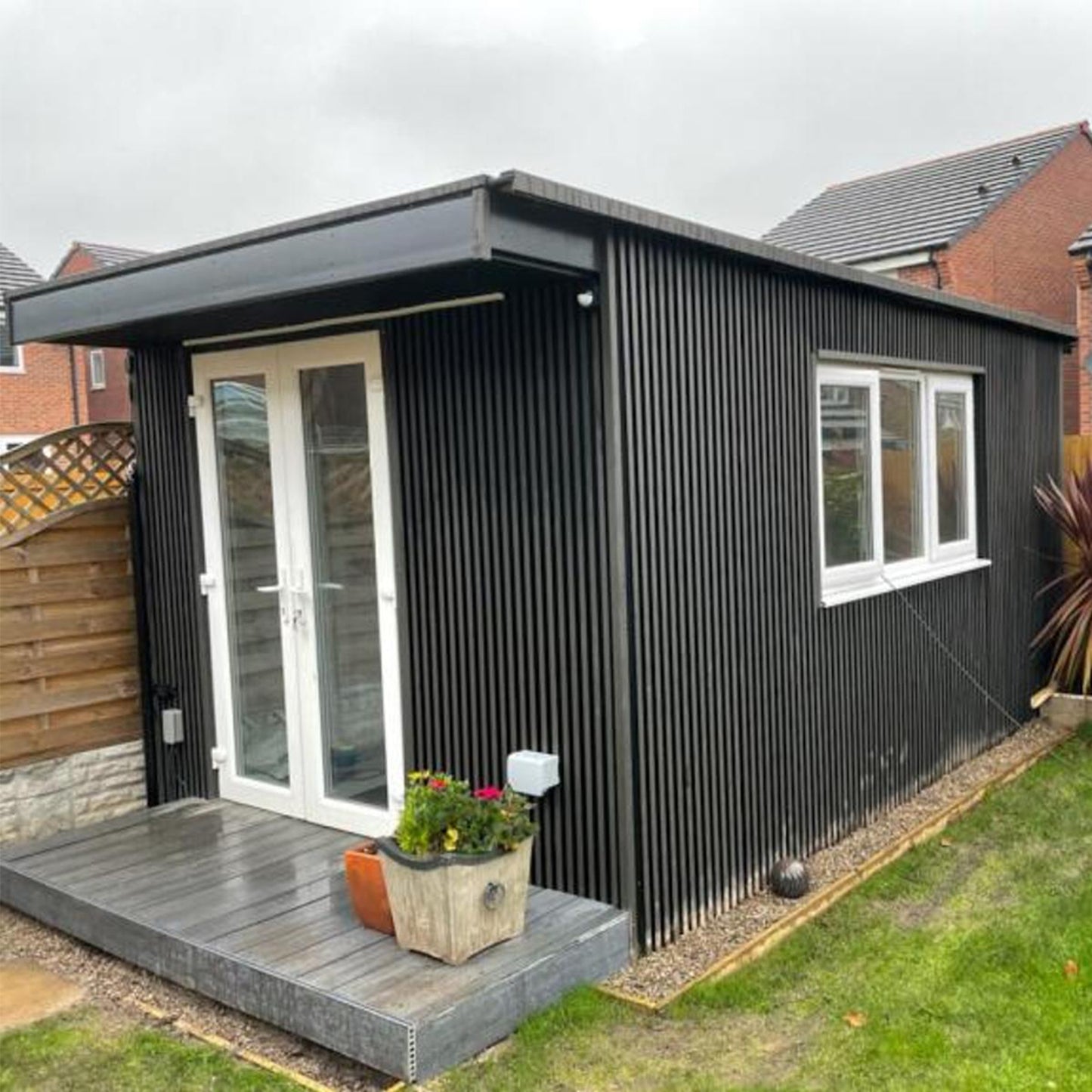 2.9m Exterior Slat Cladding Boards - Dark Grey