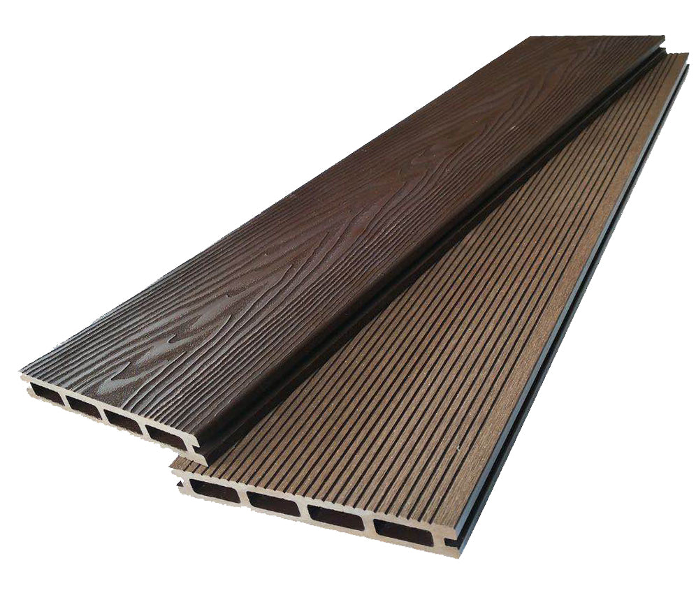 2.9m Composite Decking Boards - Dark Brown