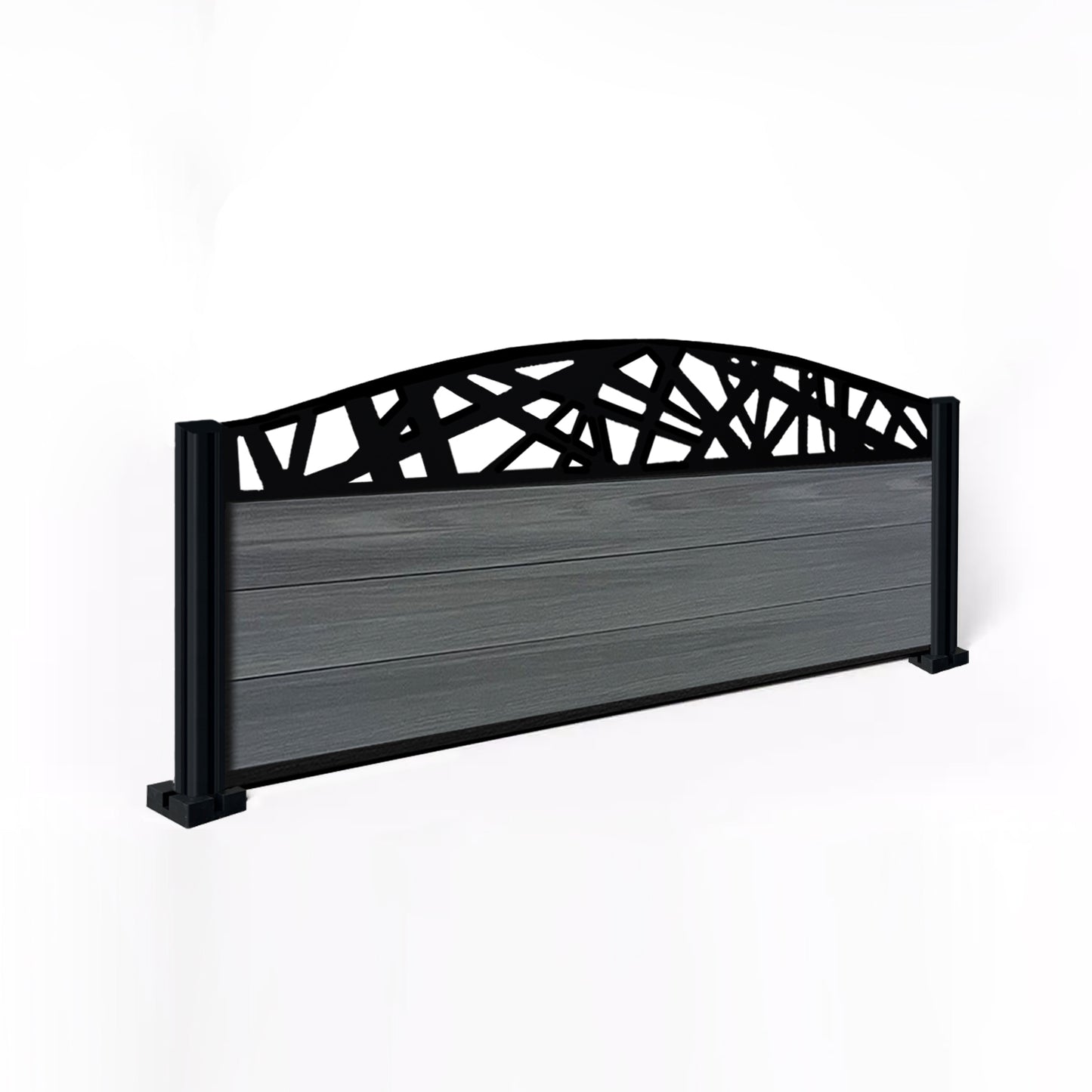 Composite Fence Kit - with Curved Laser Trellis