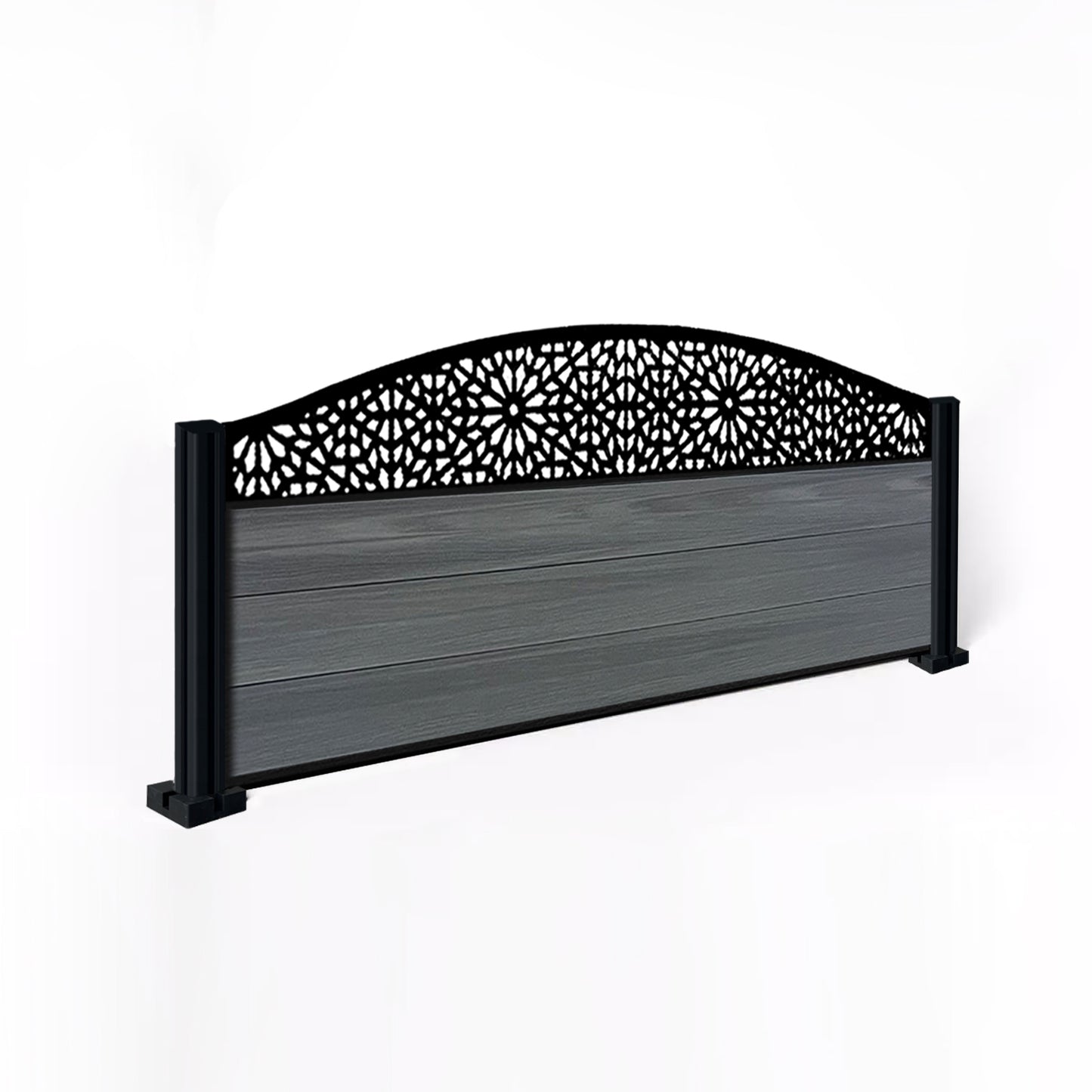 Composite Fence Kit - with Curved Morocco Trellis
