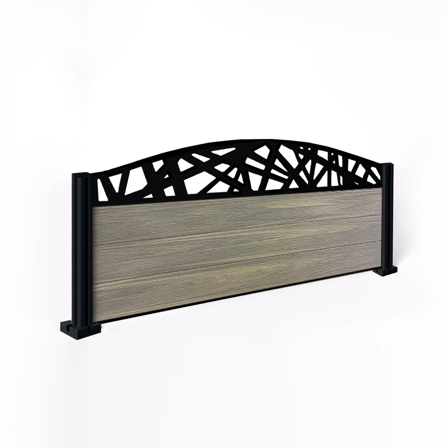 Composite Fence Kit - with Curved Laser Trellis