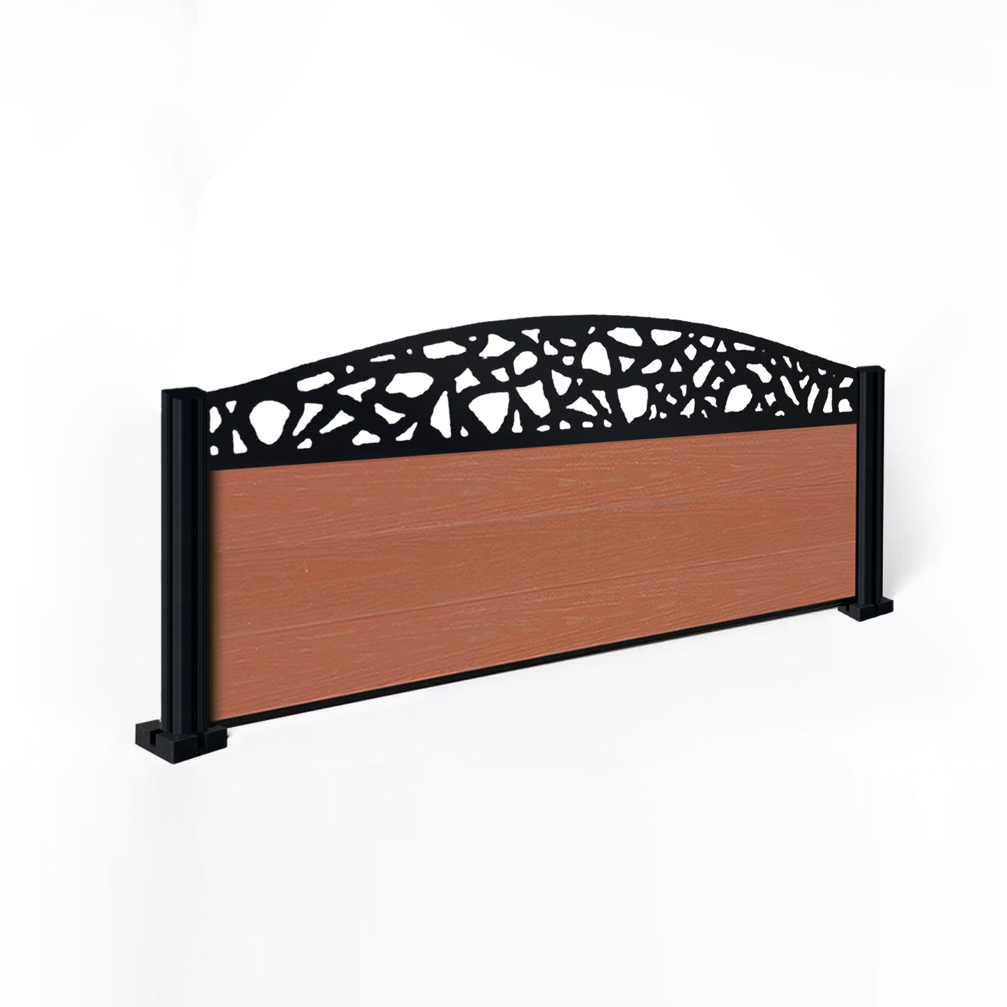 Composite Fence Kit - with Curved Pebble Trellis