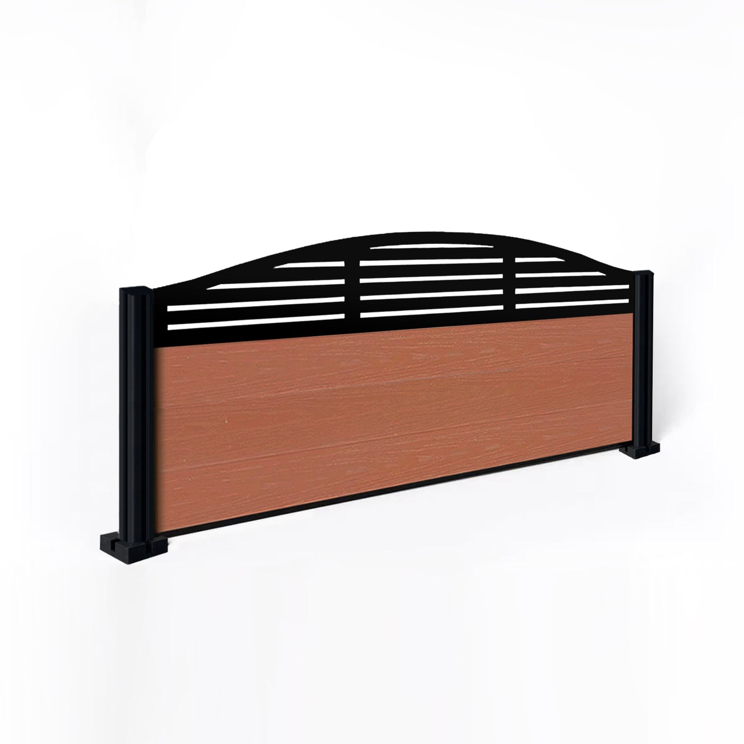 Composite Fence Kit - with Curved Slat Trellis