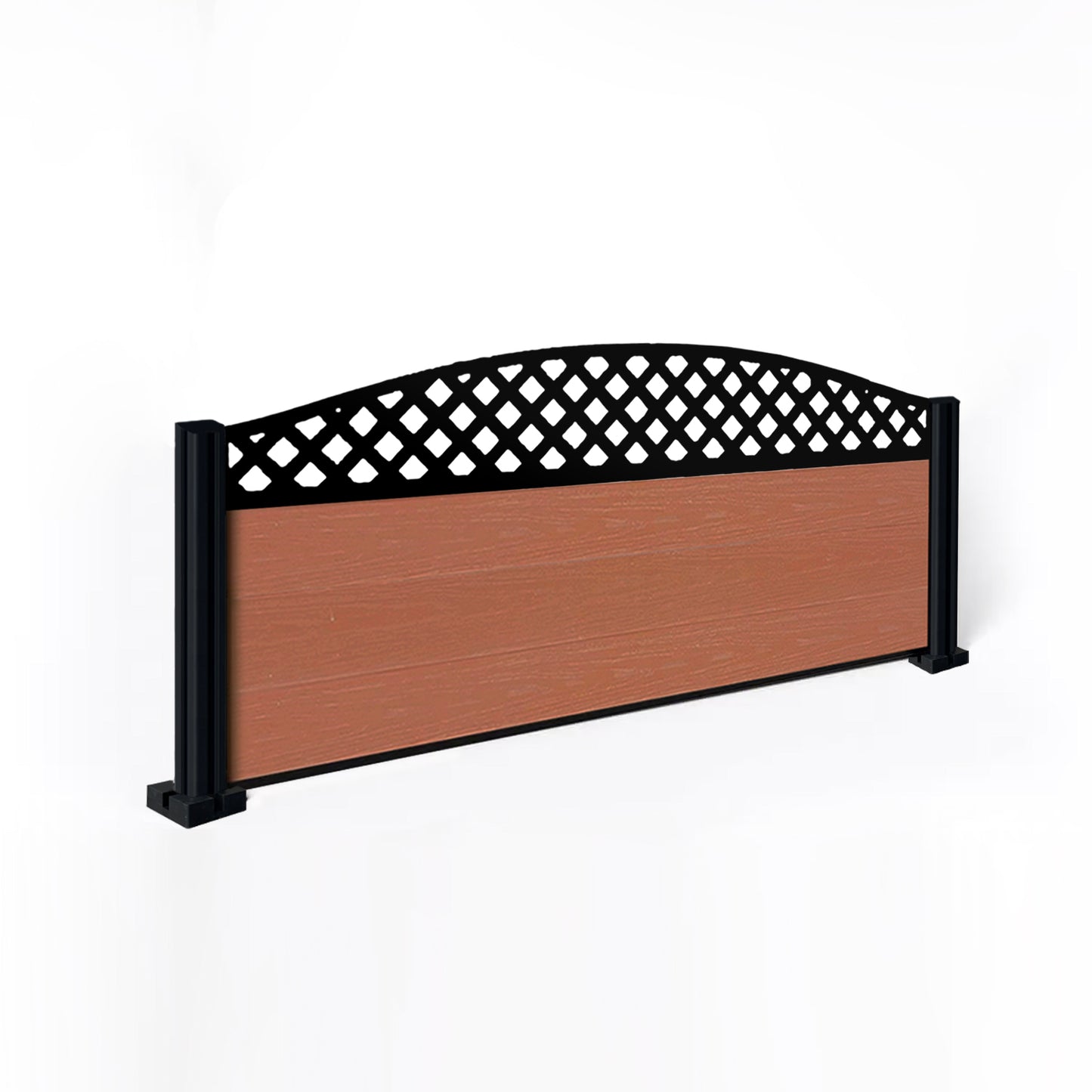 Composite Fence Kit - with Curved Wave Trellis