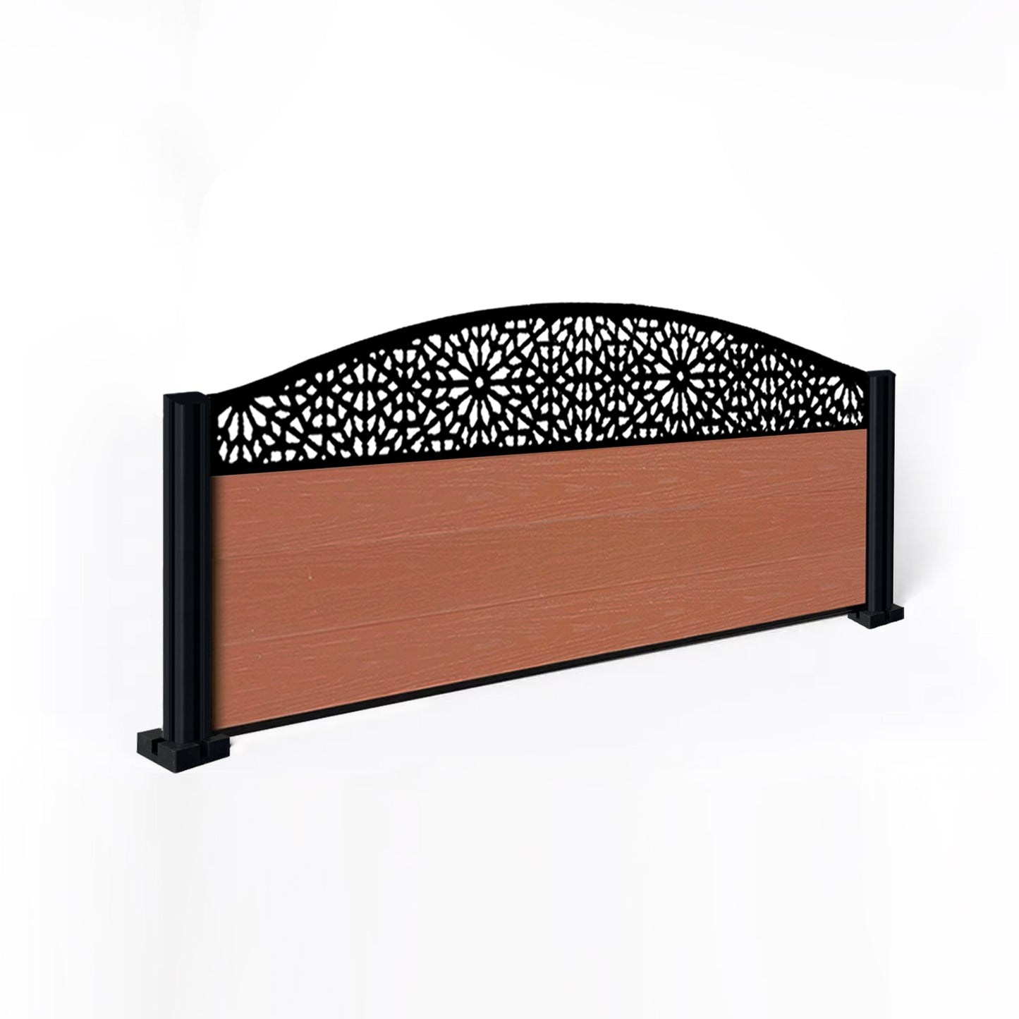 Composite Fence Kit - with Curved Morocco Trellis