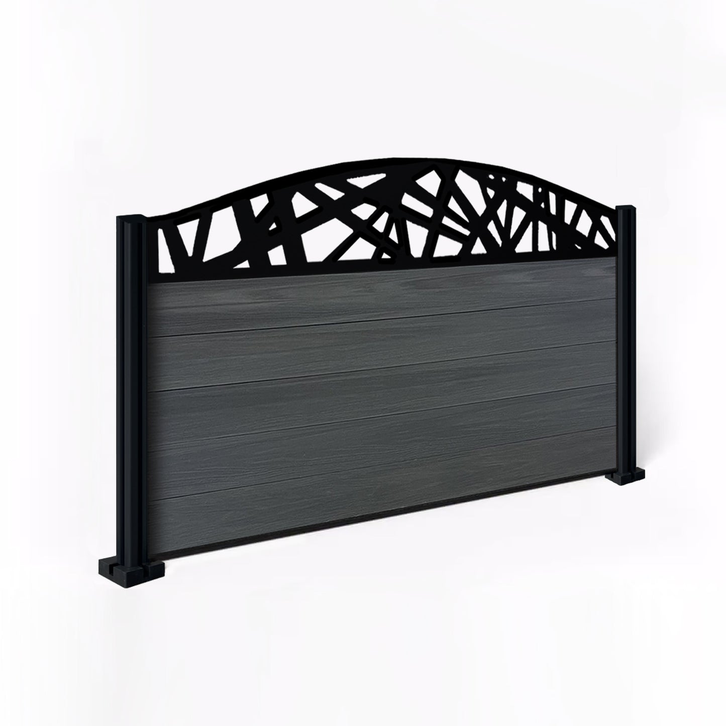 Composite Fence Kit - with Curved Laser Trellis