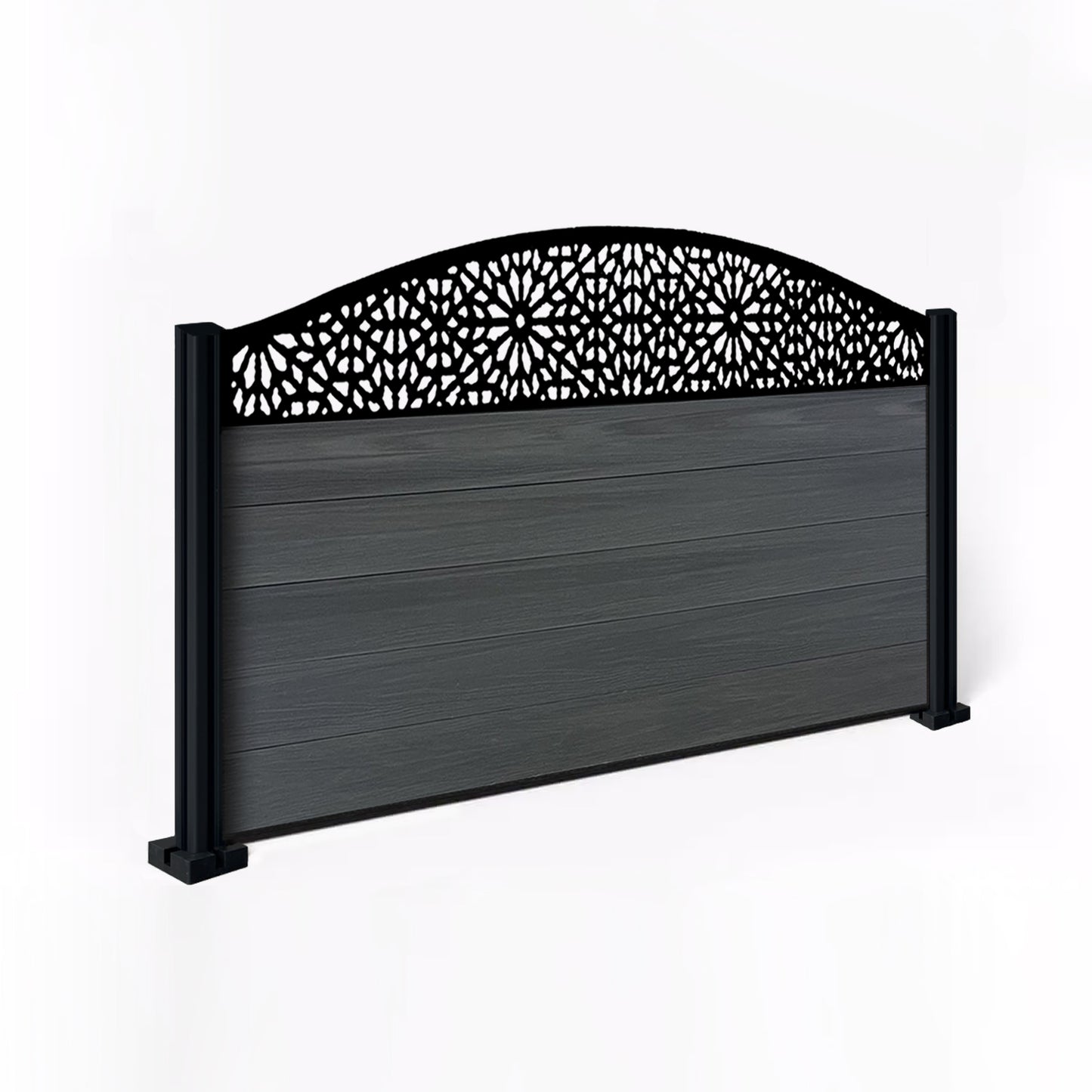 Composite Fence Kit - with Curved Morocco Trellis