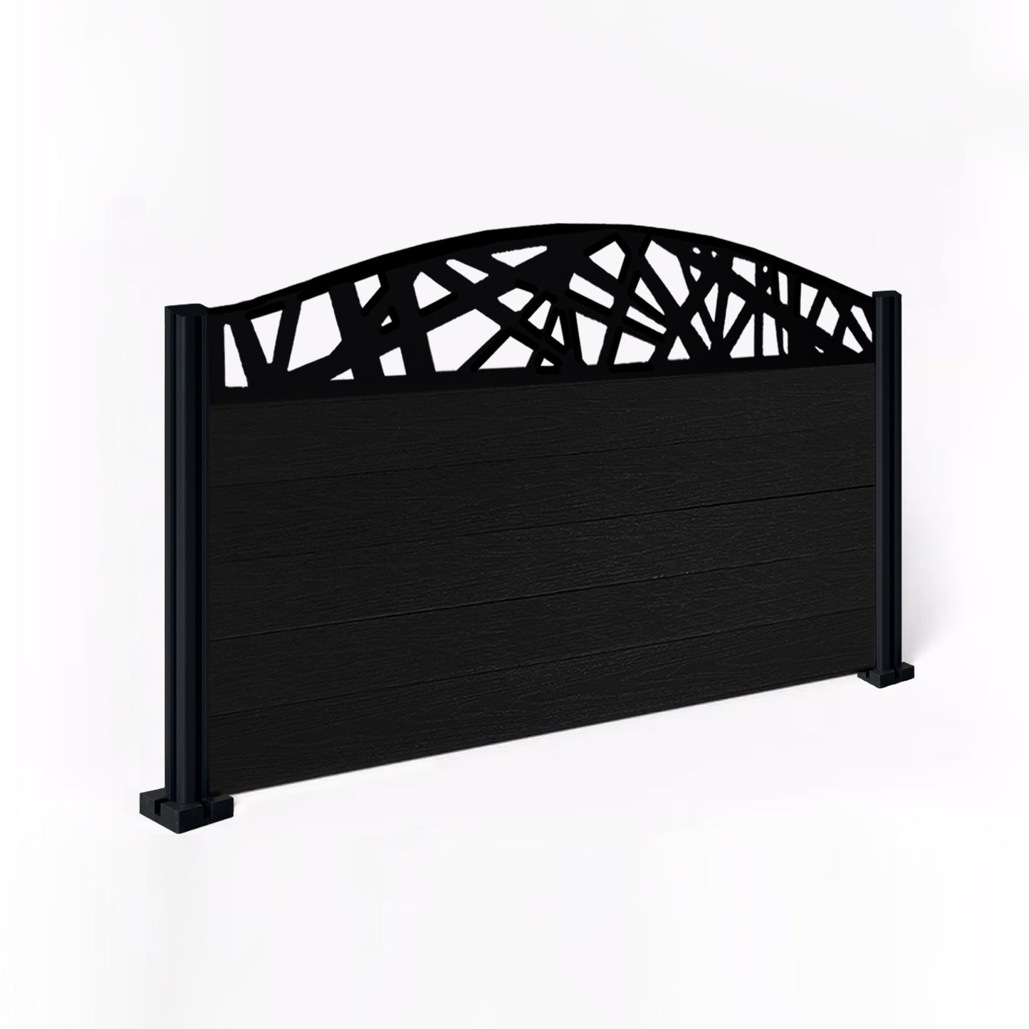 Composite Fence Kit - with Curved Laser Trellis