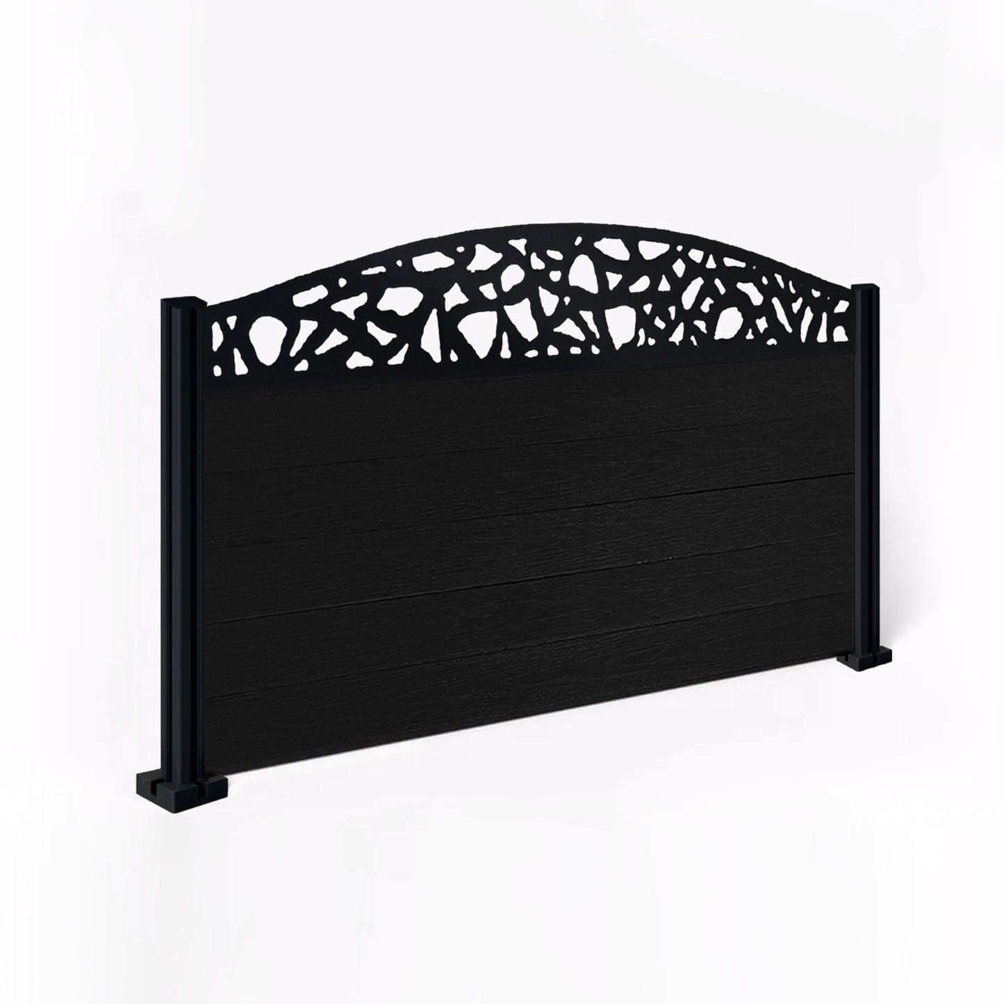 Composite Fence Kit - with Curved Pebble Trellis