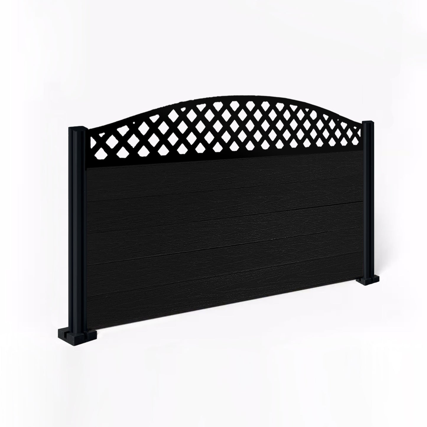 Composite Fence Kit - with Curved Wave Trellis