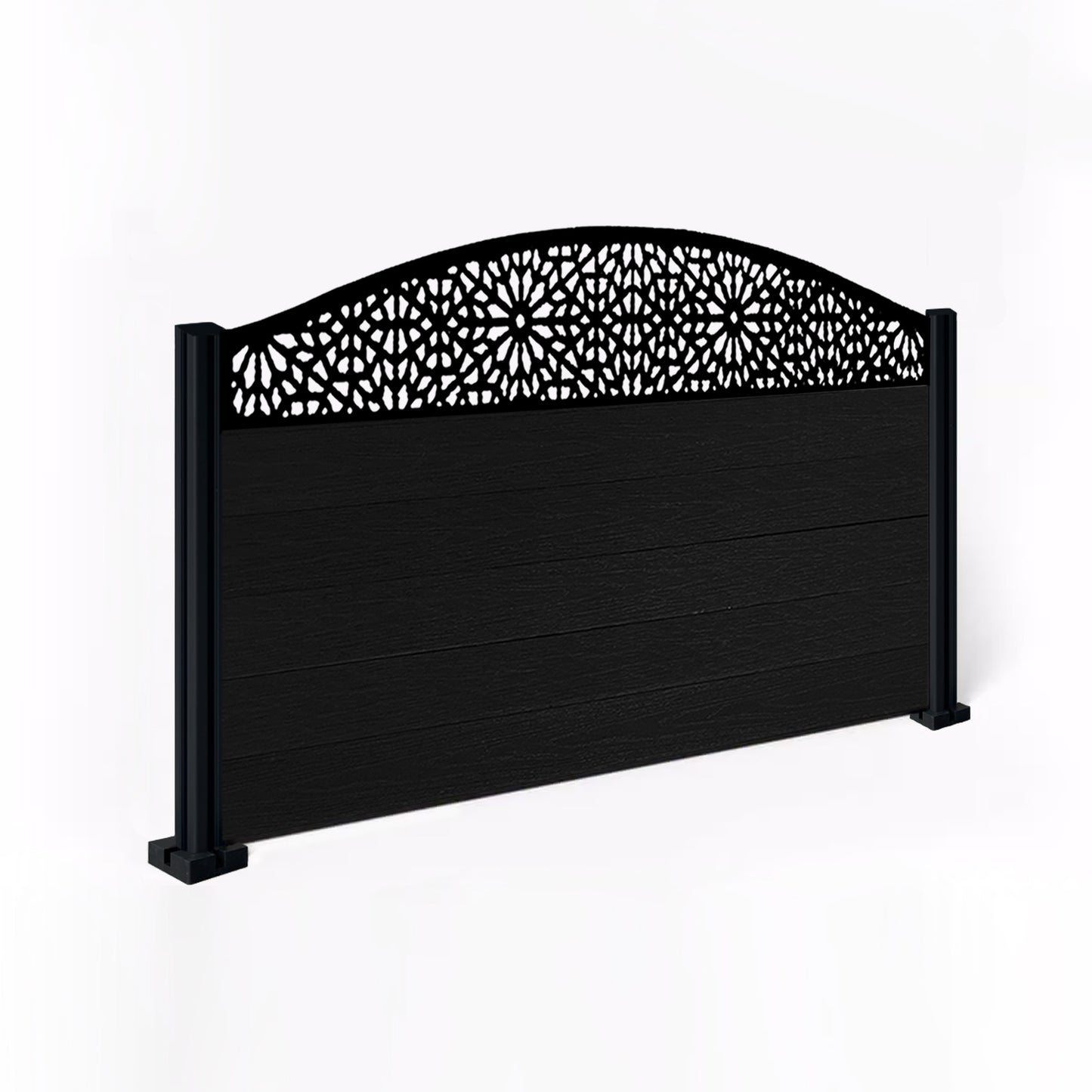 Composite Fence Kit - with Curved Morocco Trellis