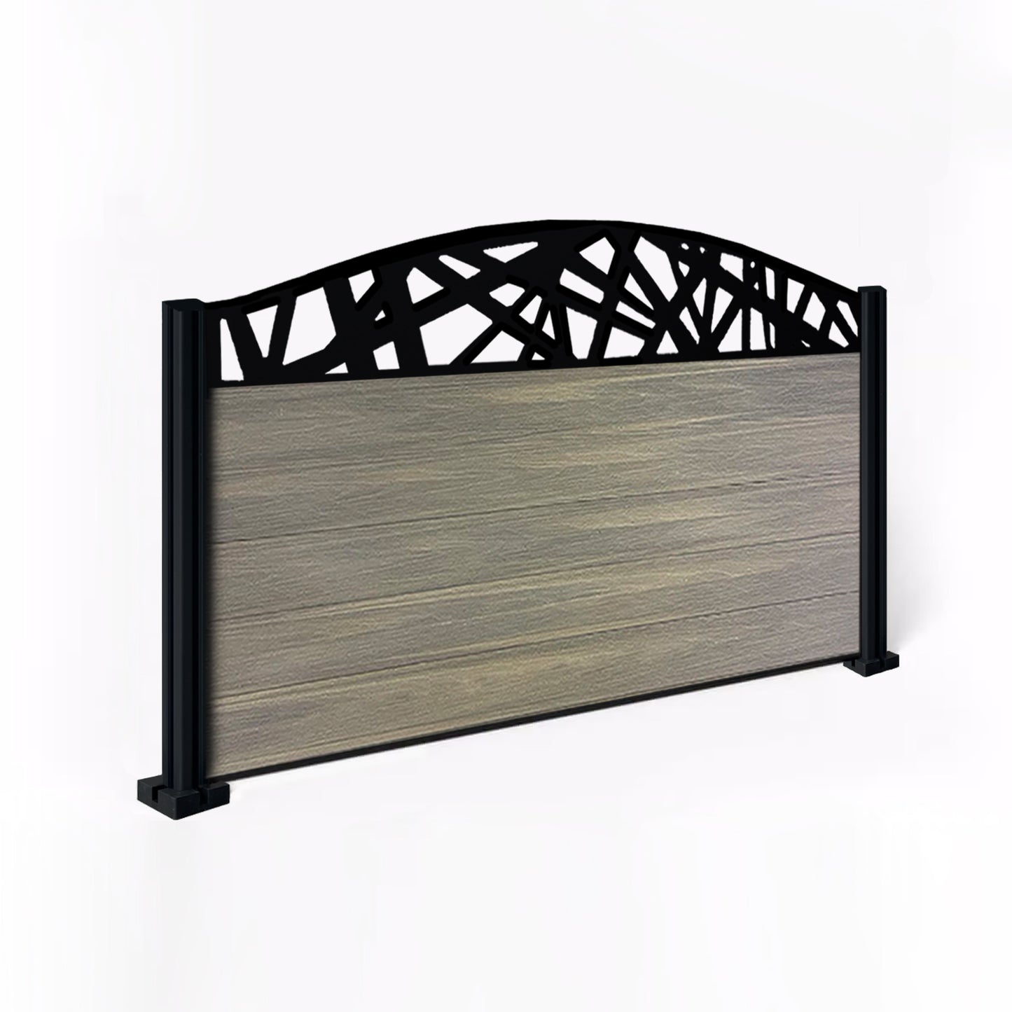 Composite Fence Kit - with Curved Laser Trellis