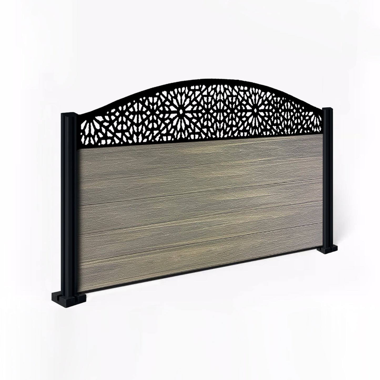 Composite Fence Kit - with Curved Morocco Trellis