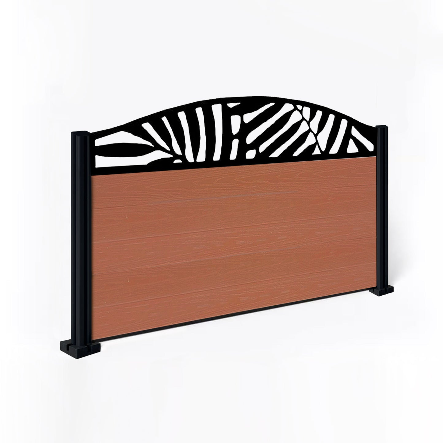 Composite Fence Kit - with Curved Leafy Trellis