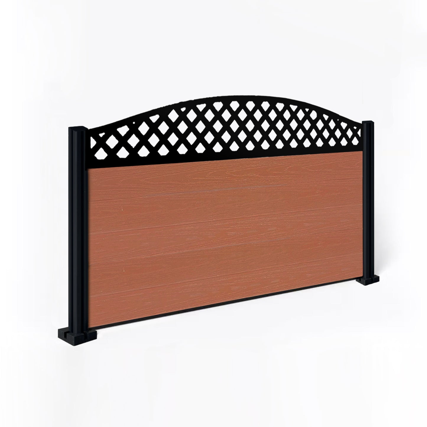 Composite Fence Kit - with Curved Wave Trellis