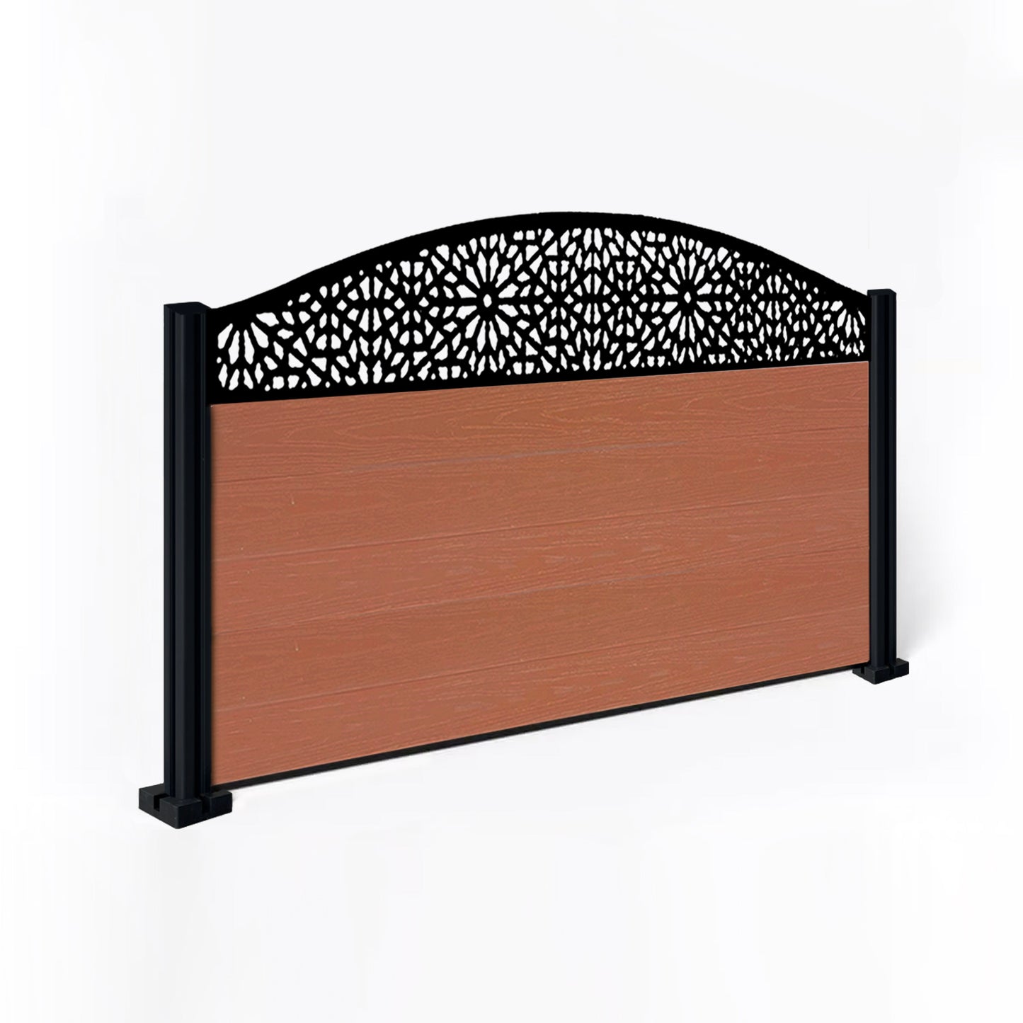 Composite Fence Kit - with Curved Morocco Trellis