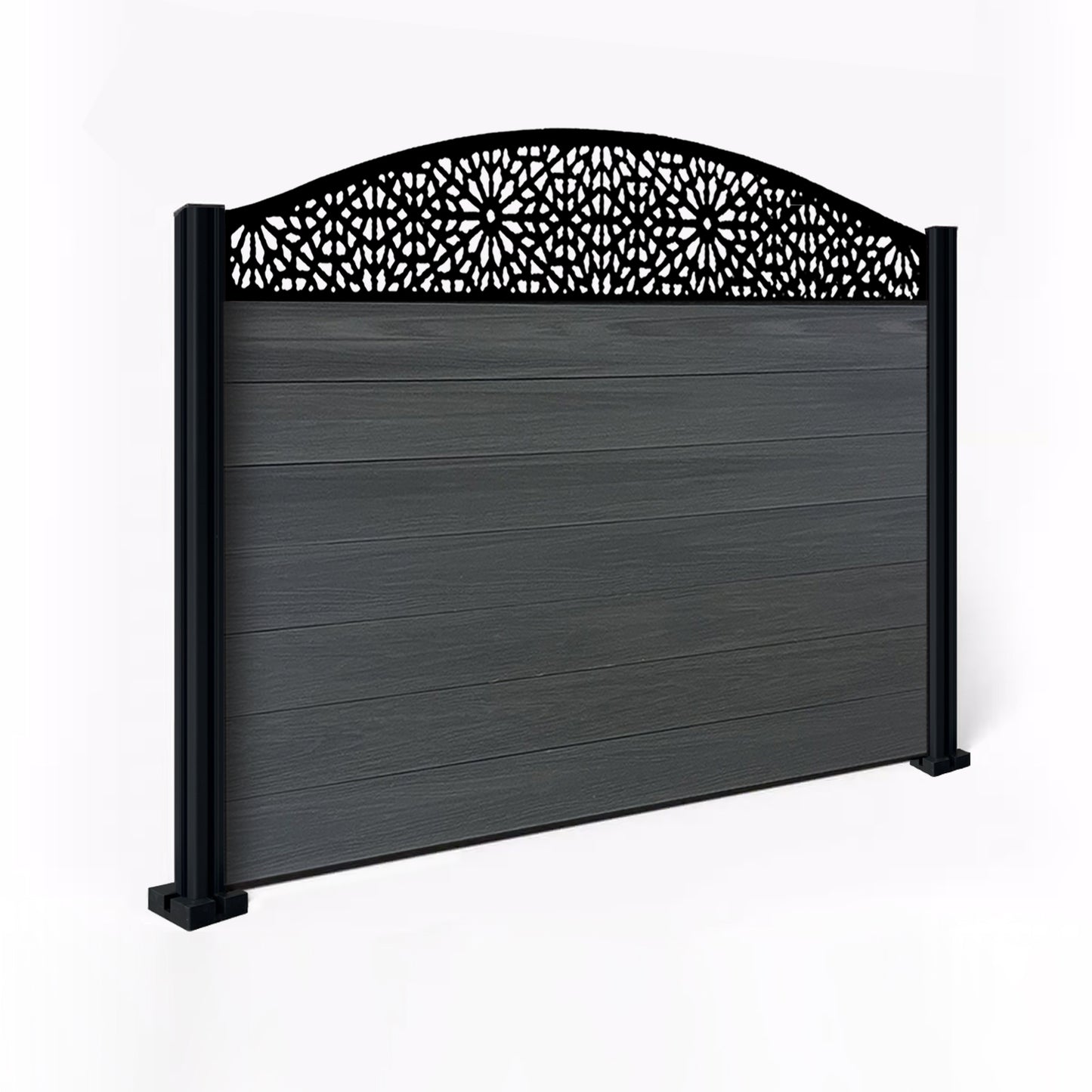 Composite Fence Kit - with Curved Morocco Trellis