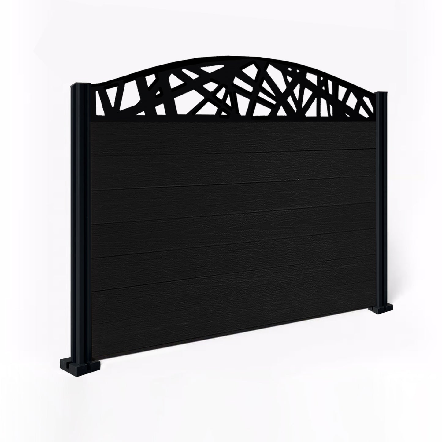 Composite Fence Kit - with Curved Laser Trellis