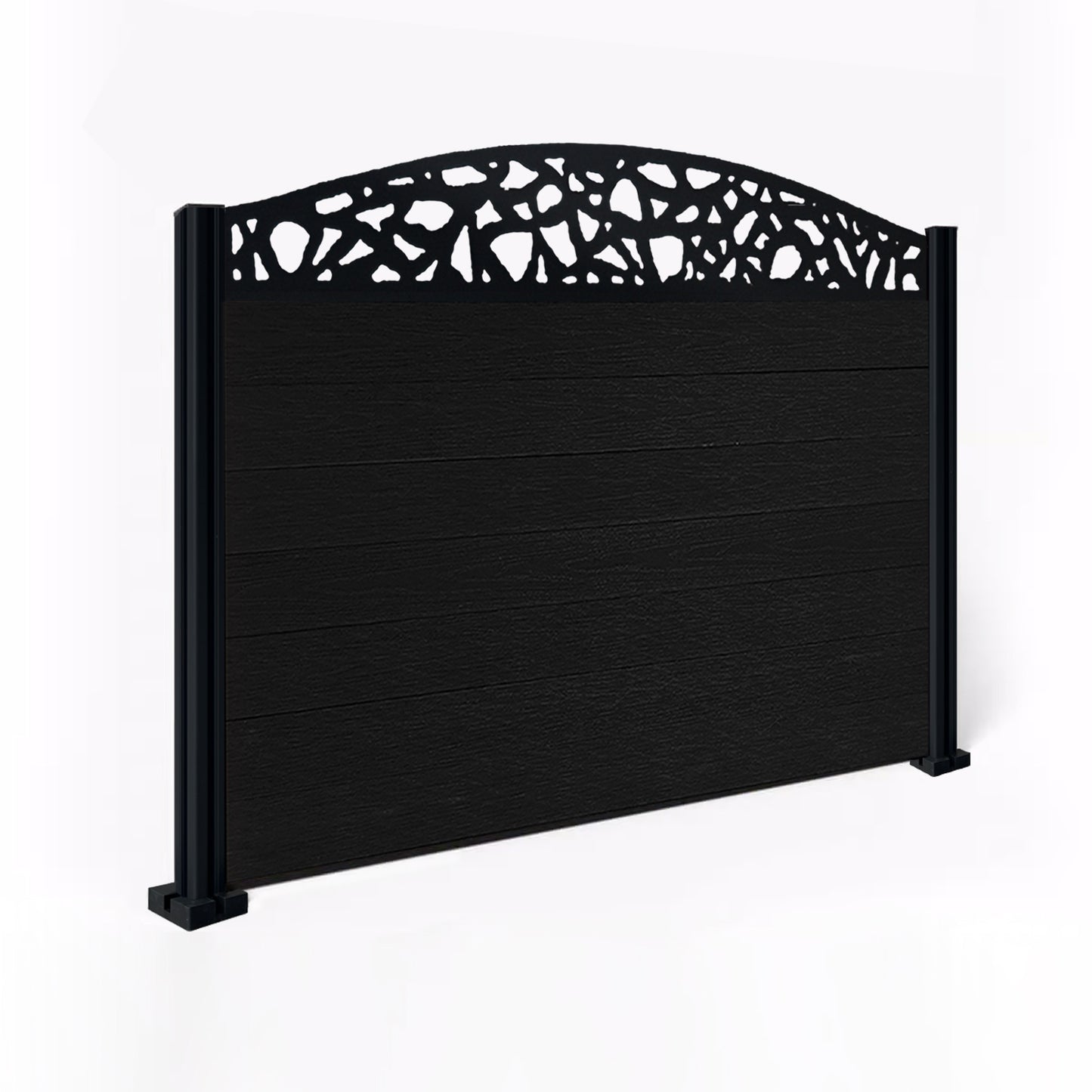 Composite Fence Kit - with Curved Pebble Trellis