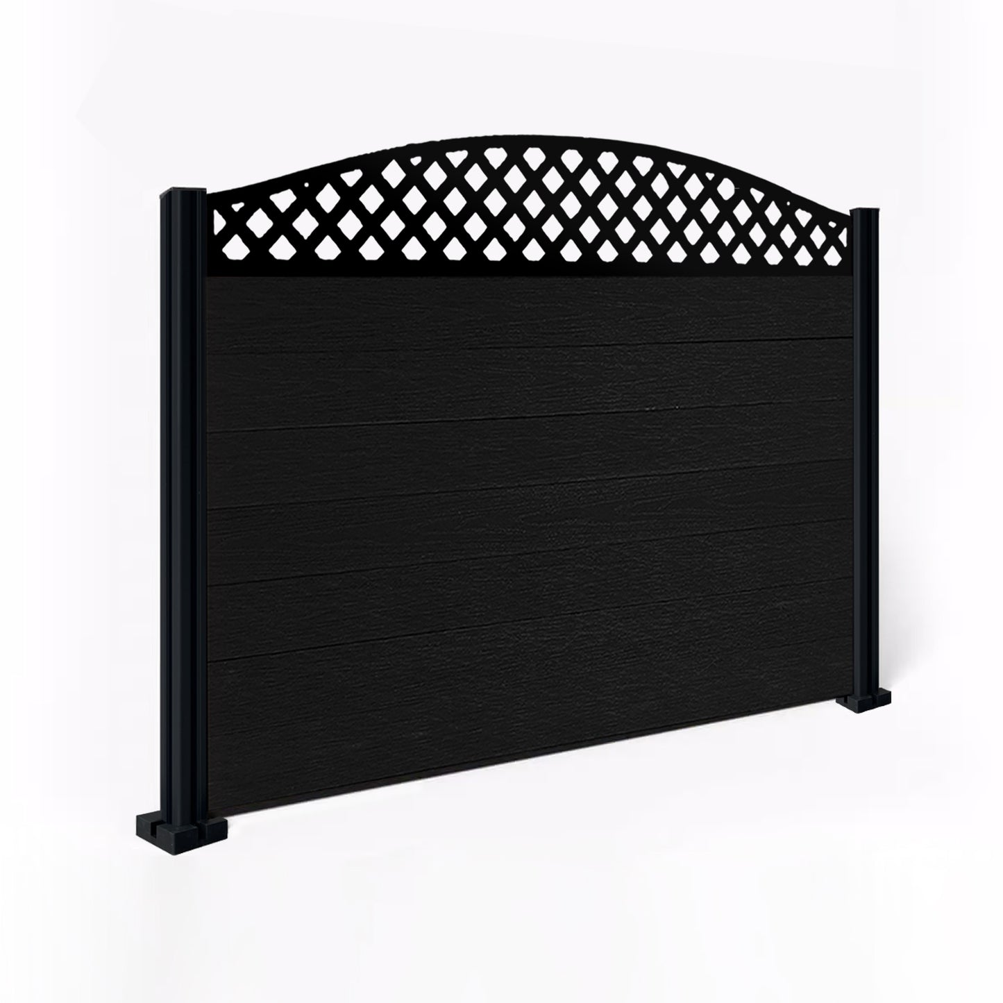 Composite Fence Kit - with Curved Wave Trellis