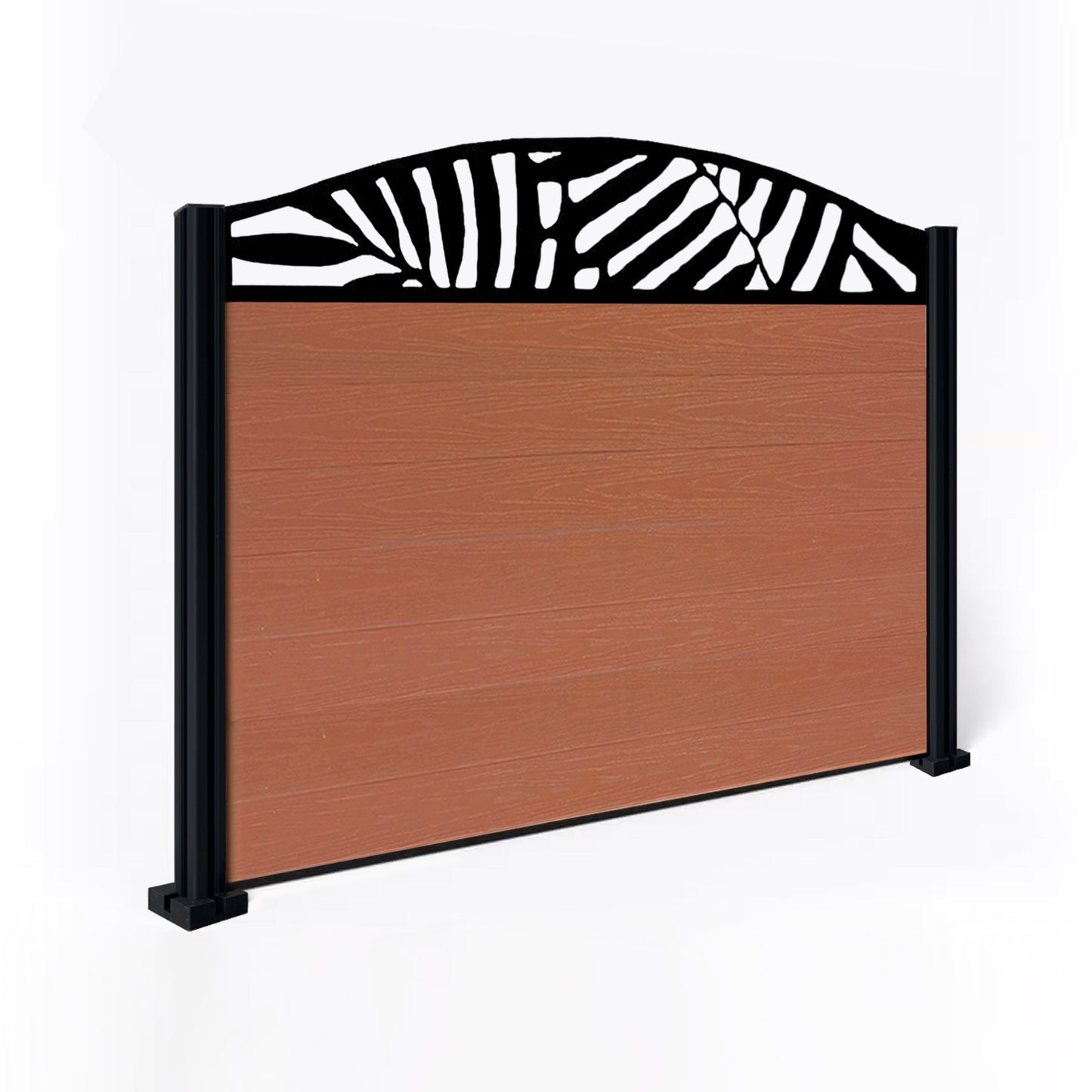 Composite Fence Kit - with Curved Leafy Trellis