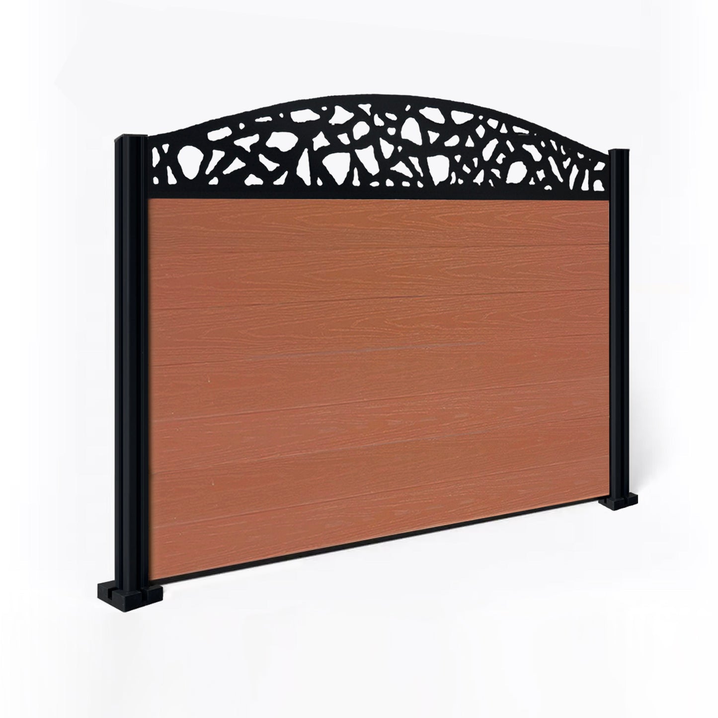 Composite Fence Kit - with Curved Pebble Trellis