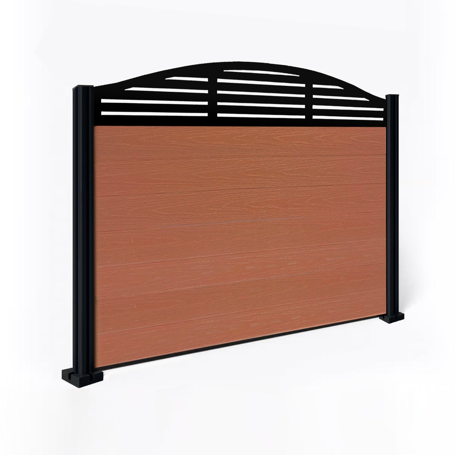 Composite Fence Kit - with Curved Slat Trellis