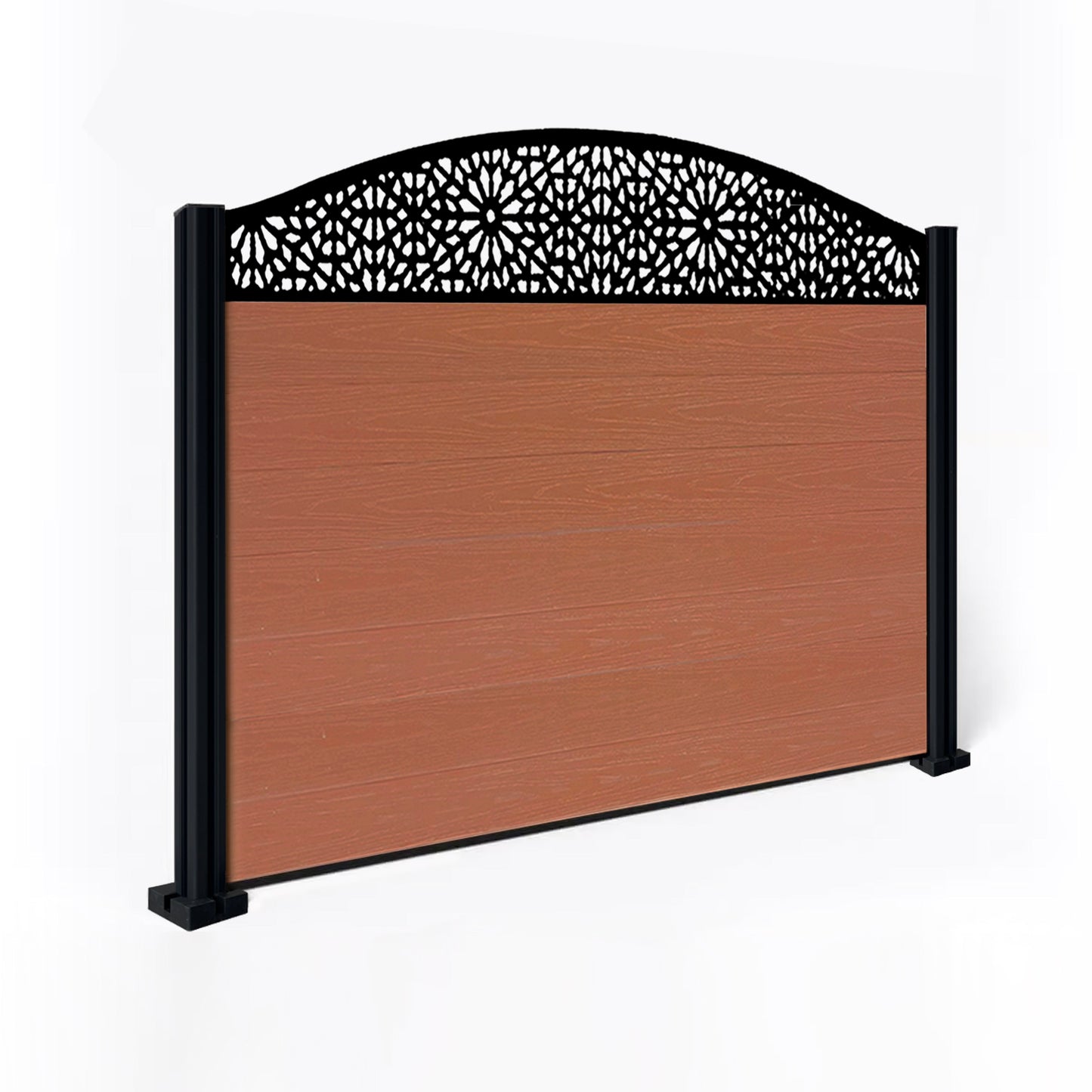 Composite Fence Kit - with Curved Morocco Trellis