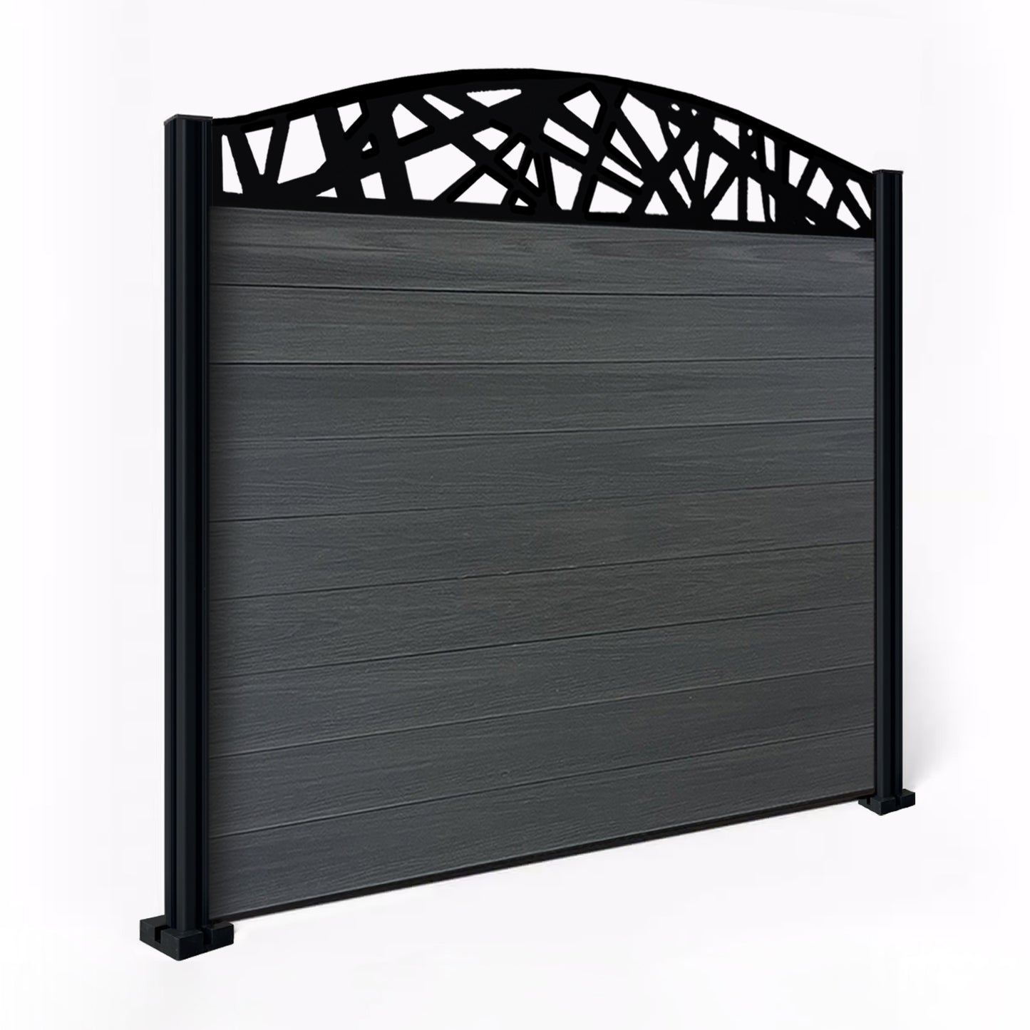 Composite Fence Kit - with Curved Laser Trellis