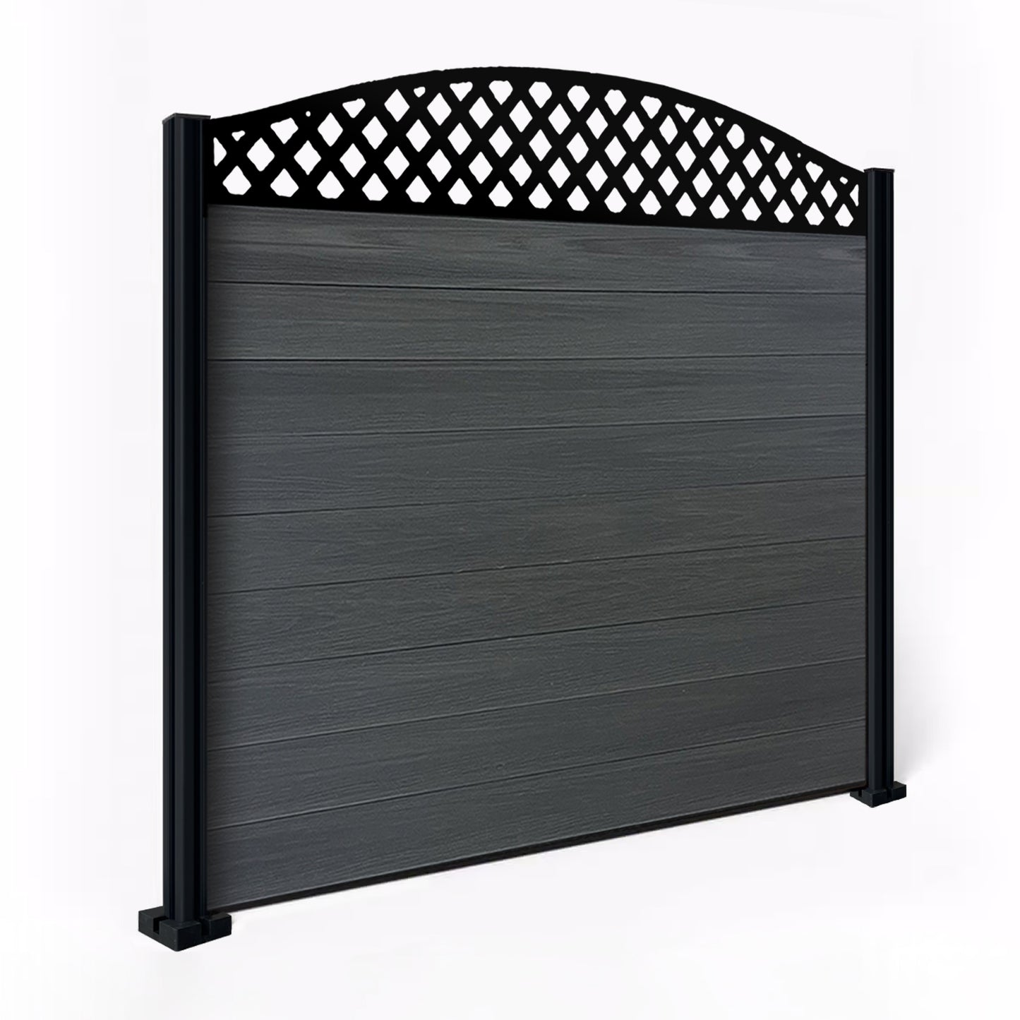 Composite Fence Kit - with Curved Wave Trellis