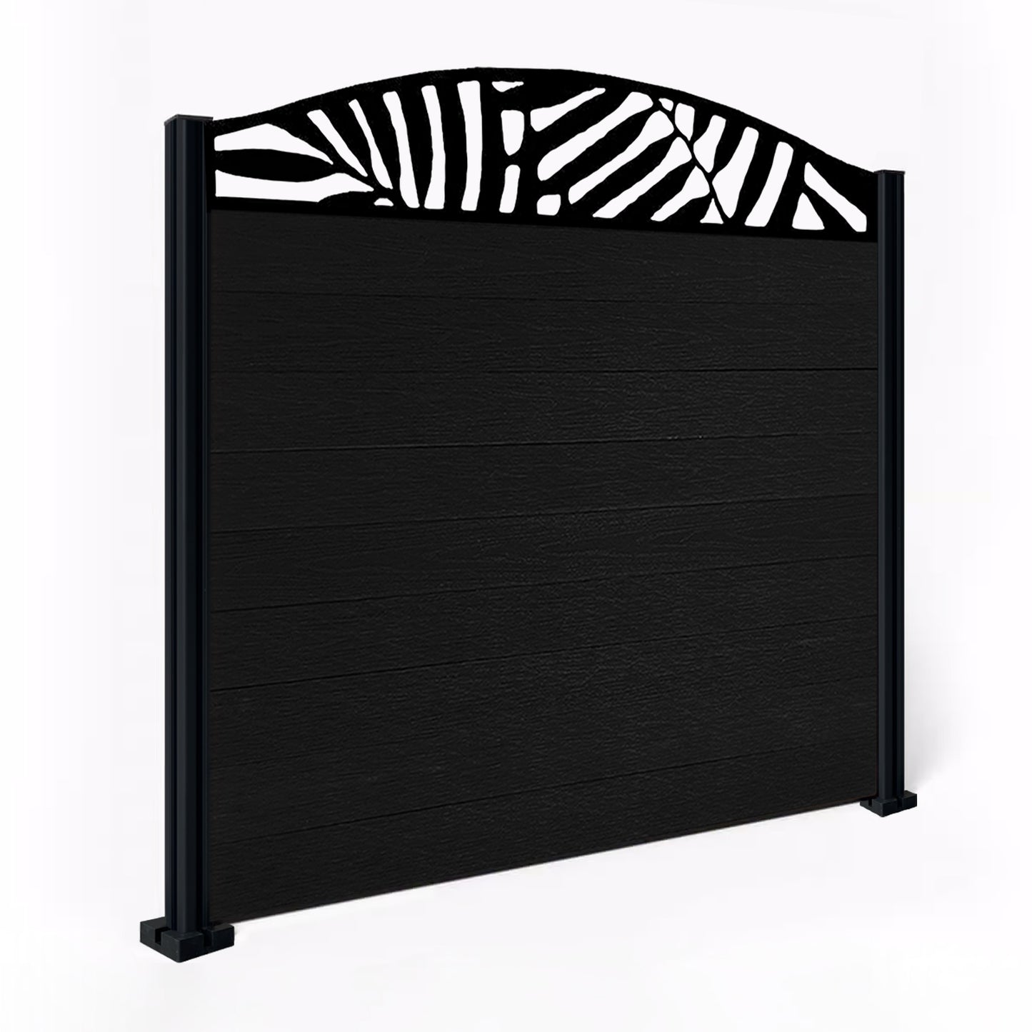 Composite Fence Kit - with Curved Leafy Trellis