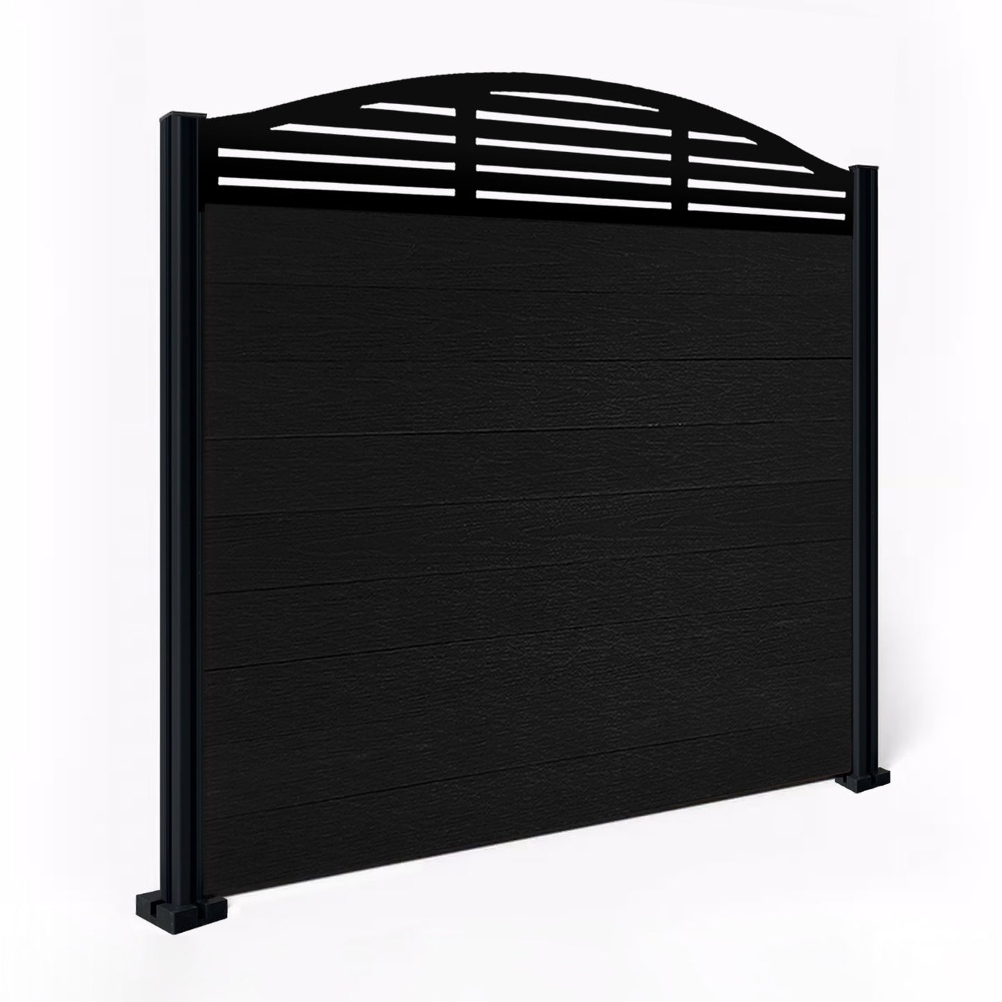 Composite Fence Kit - with Curved Slat Trellis