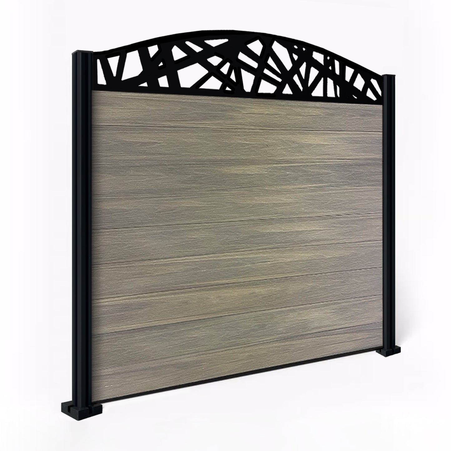 Composite Fence Kit - with Curved Laser Trellis