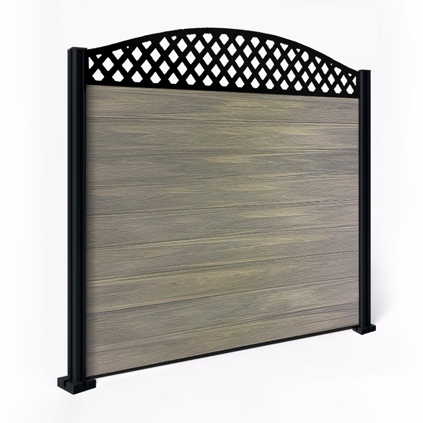 Composite Fence Kit - with Curved Wave Trellis