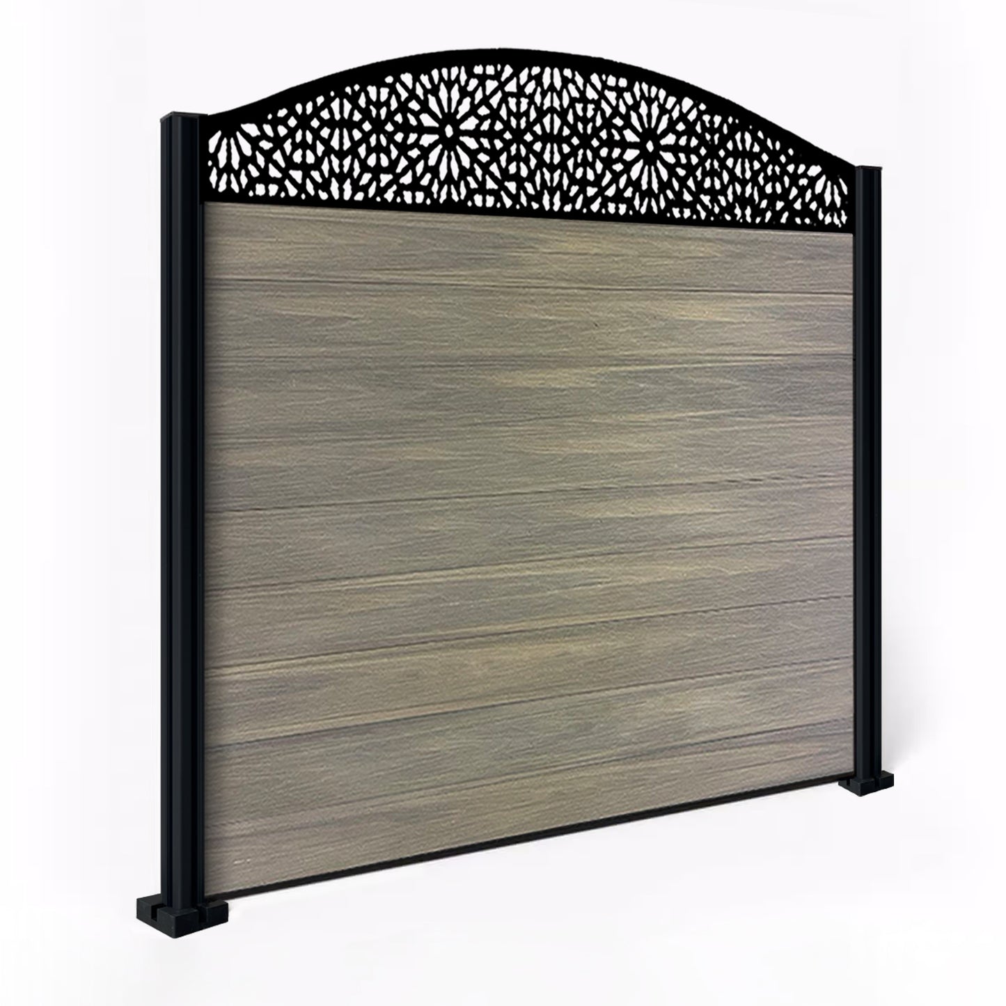 Composite Fence Kit - with Curved Morocco Trellis